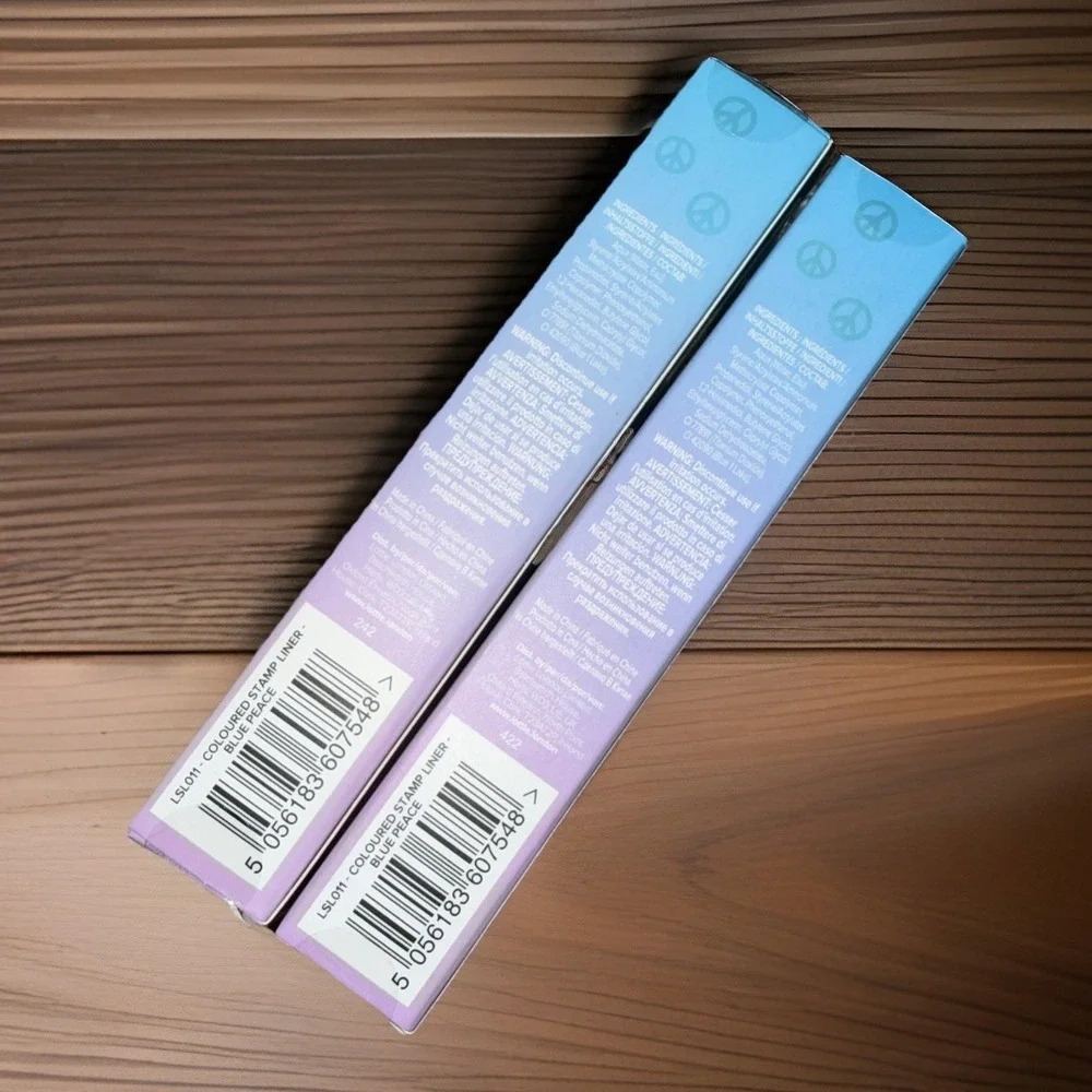 Lottie London Stamp Liner - Blue Peace Stamp - Stamp and Eyeliner Duo 2 Pack New